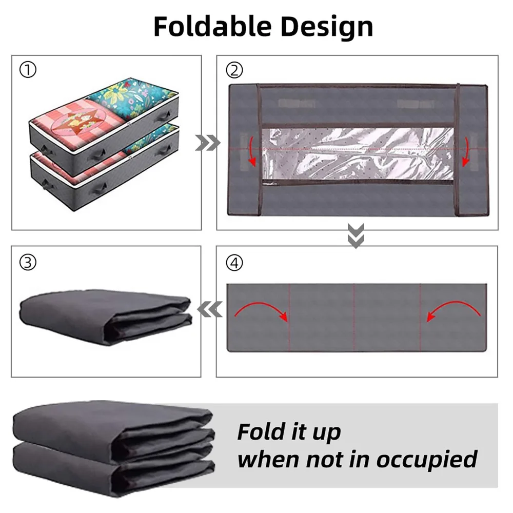 Non-Woven Fabric Underbed Storage Bag 3 Layers Grey Storage Containers Space Saving Foldable Storage Bins For Comforter
Non-Woven Fabric Underbed Storage Bag 3 Layers Grey Storage Containers Space Saving Foldable Storage Bins For Comforter