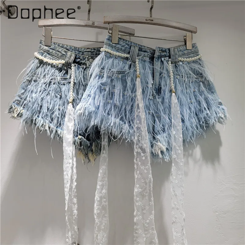 European Station 2026 New Heavy Industry Diamond Bird Feather Skinny Tassel Fashion Versatile Denim Shorts Women's Tide
European Station 2026 New Heavy Industry Diamond Bird Feather Skinny Tassel Fashion Versatile Denim Shorts Women's Tide