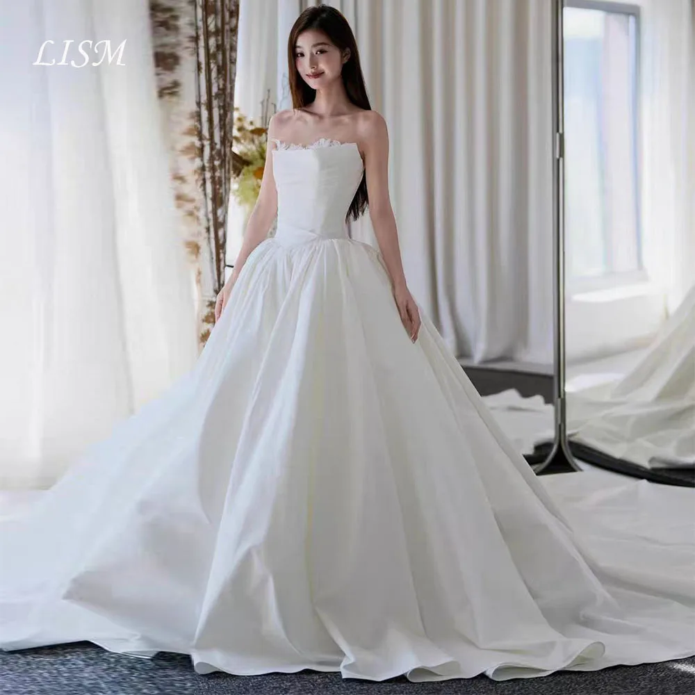 Lism Princess Wedding Dress Strapless Corset Sweep Train A-Line Formal Bridal Gown 웨딩드레스 Korea Photo Shoot 2026 Customized Gowns
Lism Princess Wedding Dress Strapless Corset Sweep Train A-Line Formal Bridal Gown 웨딩드레스 Korea Photo Shoot 2026 Customized Gowns