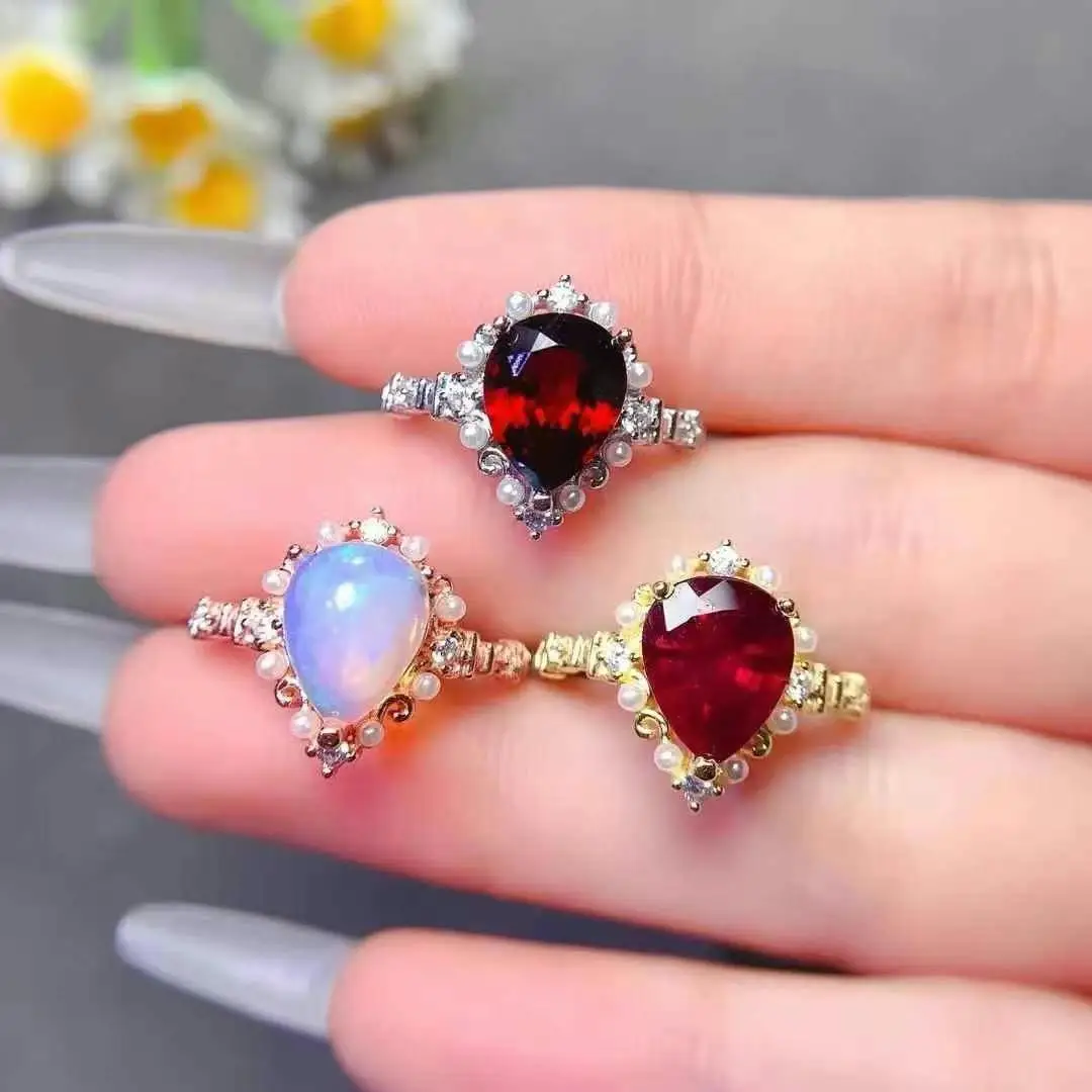 Luxury Natural Real Opal Ring 925 Sterling Silver Delicate Women Wedding ring Fine Jewelry
Luxury Natural Real Opal Ring 925 Sterling Silver Delicate Women Wedding ring Fine Jewelry