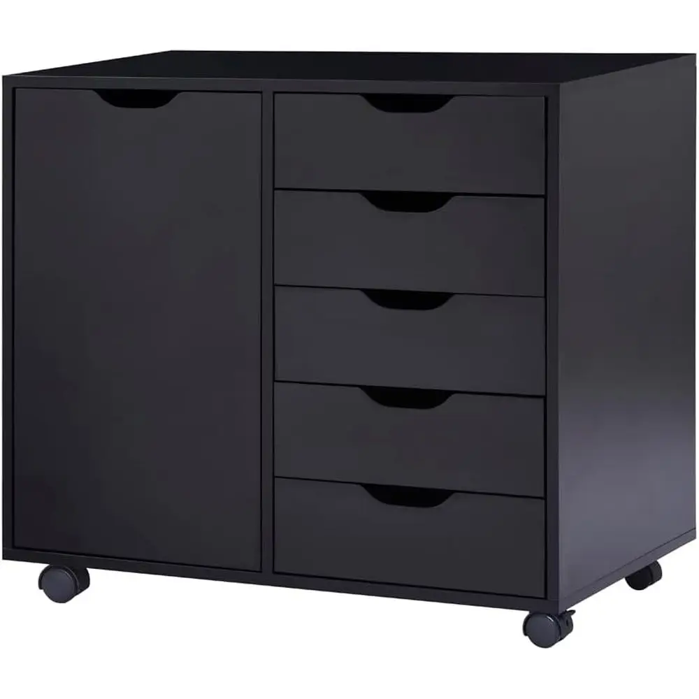 Mobile Wooden Storage Cabinet with Shelves and Wheels, Ideal for Home or Office, Under Desk or Printer Stand, Black
Mobile Wooden Storage Cabinet with Shelves and Wheels, Ideal for Home or Office, Under Desk or Printer Stand, Black