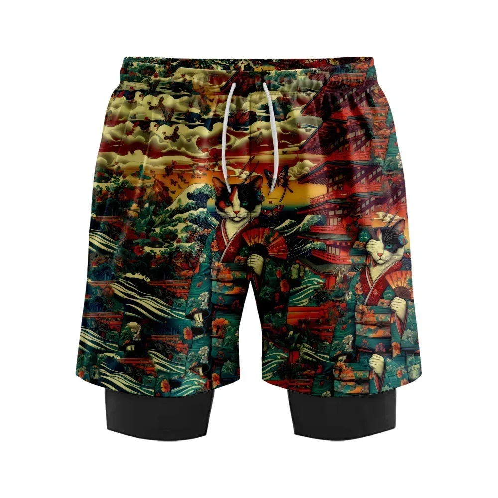 Men Board Tights Shorts Quick Dry Harajuku Kawaii Cat Surfing Print Party Trunks Gym To Beach Lightweight Surf Vacation Swimwear
Men Board Tights Shorts Quick Dry Harajuku Kawaii Cat Surfing Print Party Trunks Gym To Beach Lightweight Surf Vacation Swimwear