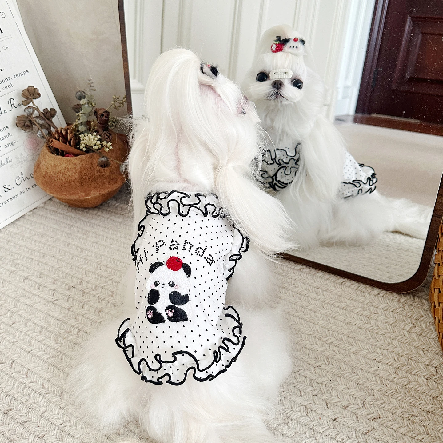 Spring Autumn Pet Dog Clothes Vest Hoodie Fashion Cute Dot Panda Print Cotton Hoodies For Small Medium Dog Poodle Puppy Clothing
Spring Autumn Pet Dog Clothes Vest Hoodie Fashion Cute Dot Panda Print Cotton Hoodies For Small Medium Dog Poodle Puppy Clothing