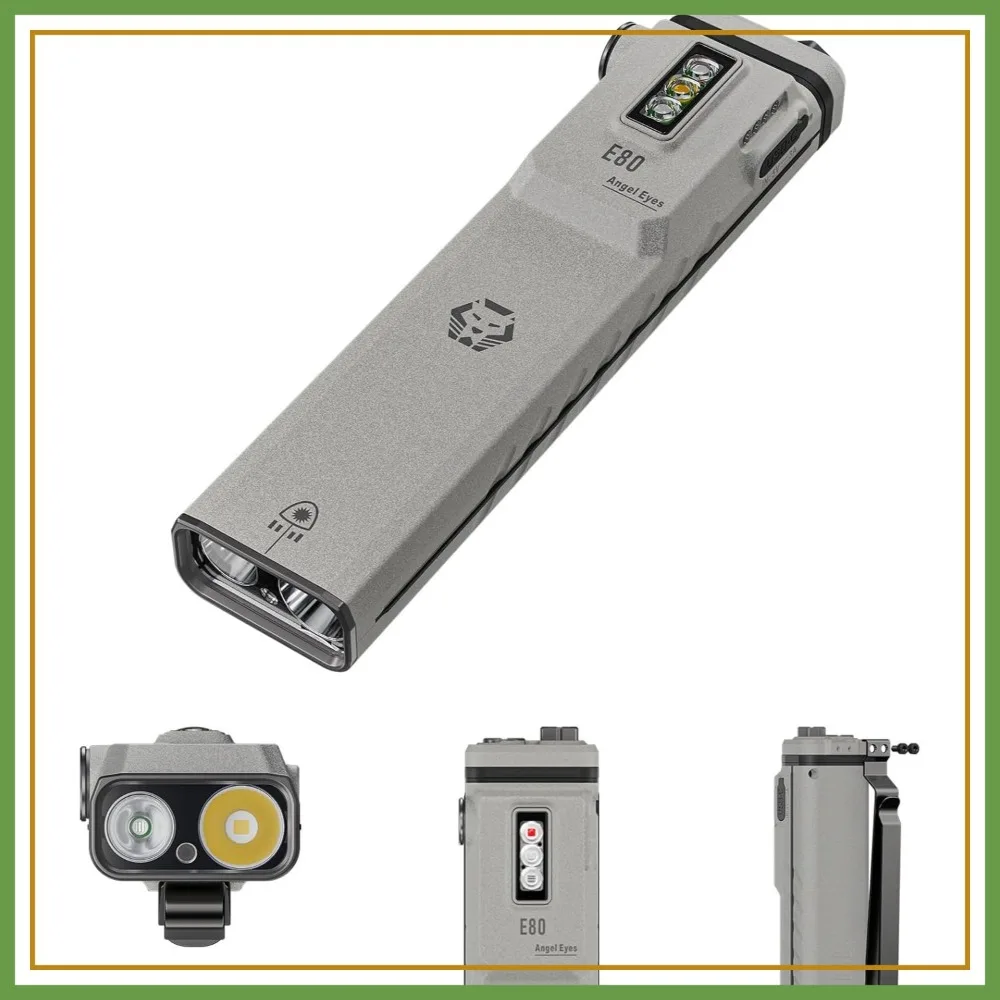 1800 Lumens EDC Flashlight Rechargeable, Green Laser UV Red White Light, 3000mAh Battery
1800 Lumens EDC Flashlight Rechargeable, Green Laser UV Red White Light, 3000mAh Battery