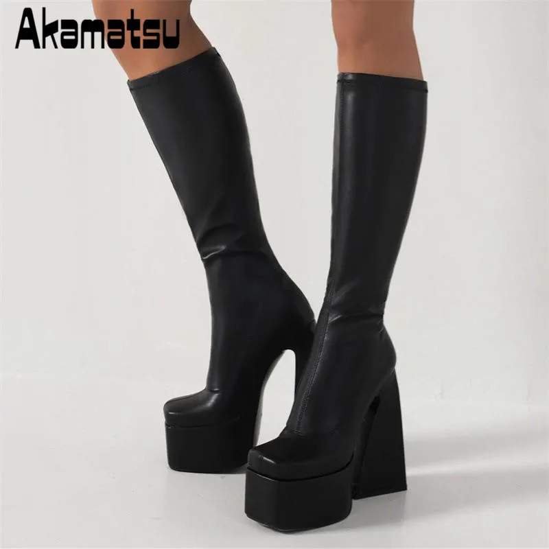 Square Toe Platform Knight Boots Slip on Solid Matte Leather Chunky High Heels Autumn Women Shoes Boots 2023 Zapatos Para Mujere
Square Toe Platform Knight Boots Slip on Solid Matte Leather Chunky High Heels Autumn Women Shoes Boots 2023 Zapatos Para Mujere