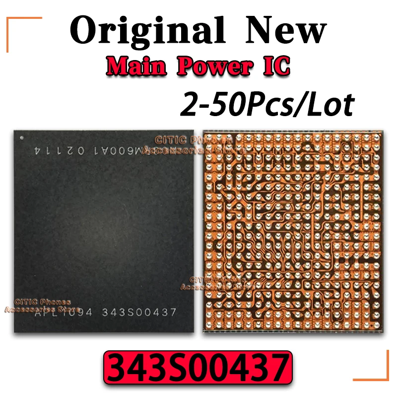 2-50Pcs/Lot New Original 343S00437 Main Power IC For iPhone 12 Series 12 Mini 12Pro 12ProMax Big Power IC Chip
2-50Pcs/Lot New Original 343S00437 Main Power IC For iPhone 12 Series 12 Mini 12Pro 12ProMax Big Power IC Chip