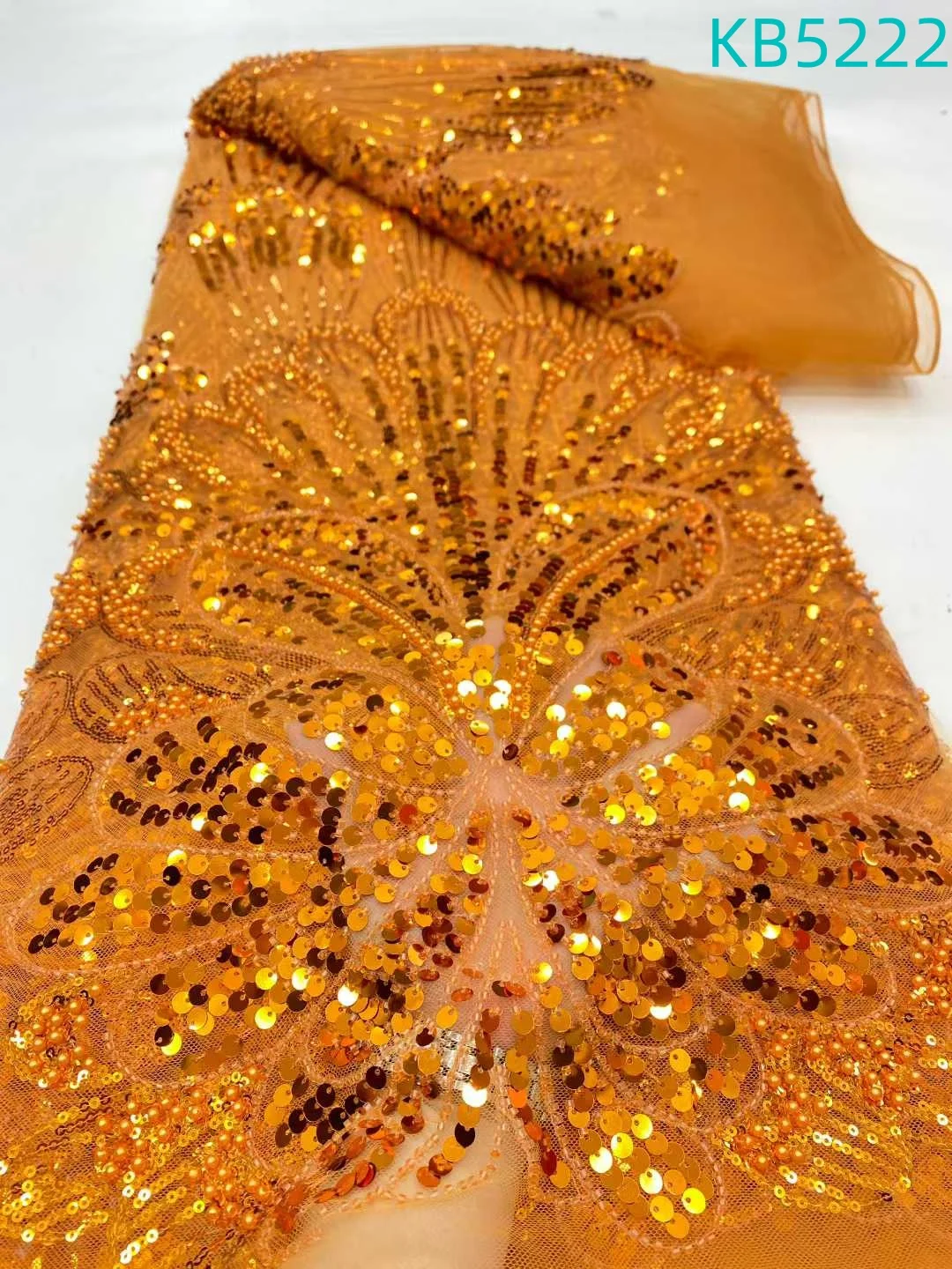 African Lace Fabric 5 Yards High Quality 2025 Burnt Orange Beaded Lace Fabric Green Sequence Tulle Lace Fabric For Sewing KB5222
African Lace Fabric 5 Yards High Quality 2025 Burnt Orange Beaded Lace Fabric Green Sequence Tulle Lace Fabric For Sewing KB5222