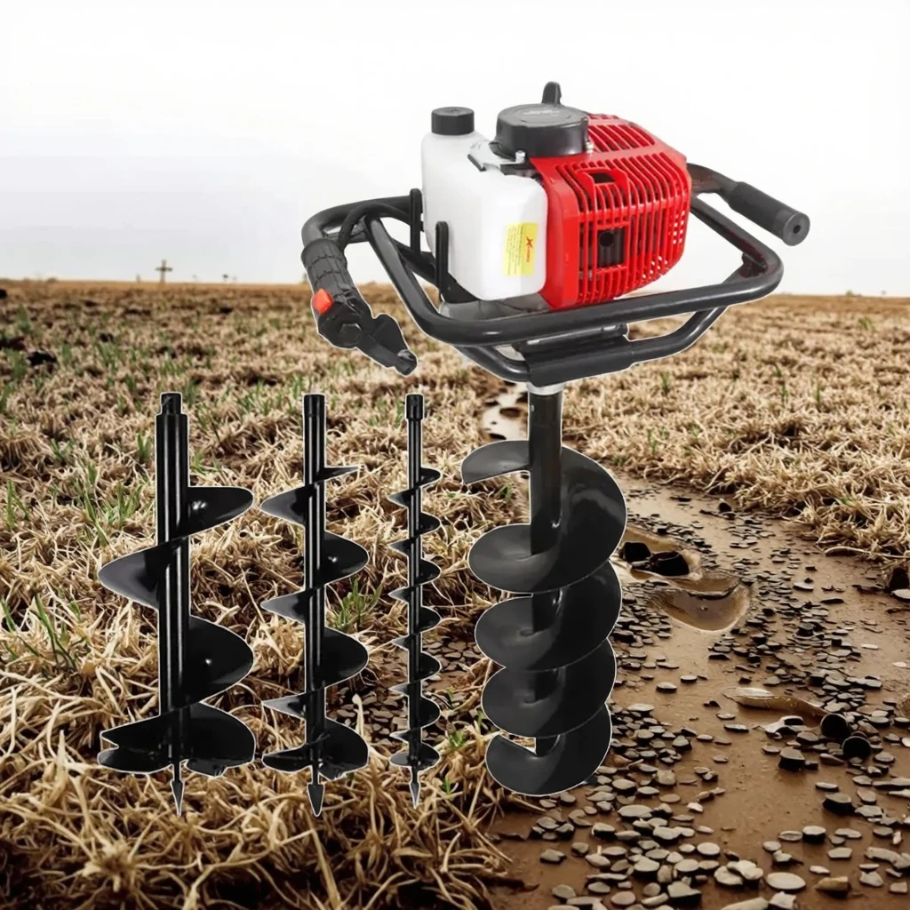 63cc Gas Powered Earth Auger - Heavy-Duty Metal Soil Drill with Helical Bit (Model 48-Type)
63cc Gas Powered Earth Auger - Heavy-Duty Metal Soil Drill with Helical Bit (Model 48-Type)