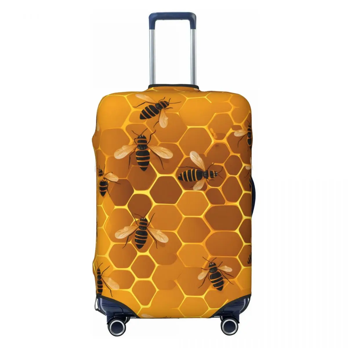 Honeycomb And Bee Pattern Luggage Cover Elastic Travel Suitcase Protective Covers Suit For 18-32 inch 
Honeycomb And Bee Pattern Luggage Cover Elastic Travel Suitcase Protective Covers Suit For 18-32 inch