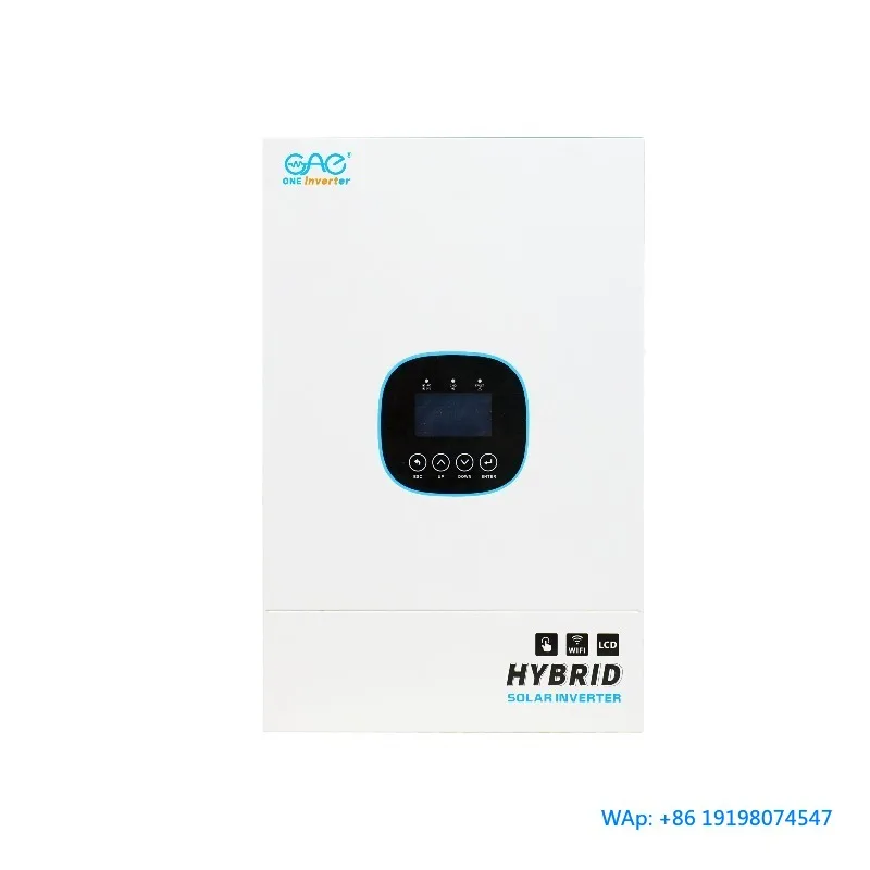 48V 6.2KW 11KVA Smart Hybrid Solar Inverter 220V/230V Pure Sine Wave 120A MPPT Single Phase Off Grid
48V 6.2KW 11KVA Smart Hybrid Solar Inverter 220V/230V Pure Sine Wave 120A MPPT Single Phase Off Grid
