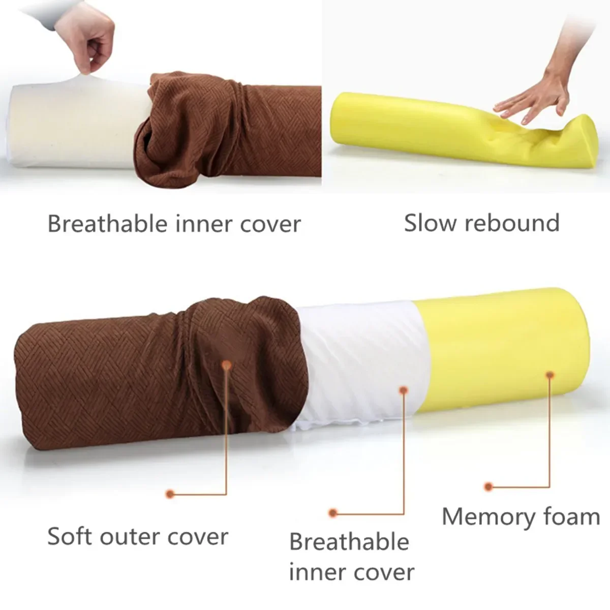Fabric Nursing Cervical Neck Support Sleeping Positioning Pillow Roll Memory Foam Bolster Decorative Slow Rebound Neck Pillow
Fabric Nursing Cervical Neck Support Sleeping Positioning Pillow Roll Memory Foam Bolster Decorative Slow Rebound Neck Pillow