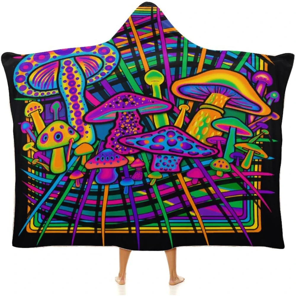 Носимое одеяло с капюшоном в виде гриба для взрослых, подарки в виде грибов для женщин и мужчин, пончо в стиле хиппи, носимое одеяло, толстовки
Носимое одеяло с капюшоном в виде гриба для взрослых, подарки в виде грибов для женщин и мужчин, пончо в стиле хиппи, носимое одеяло, толстовки
