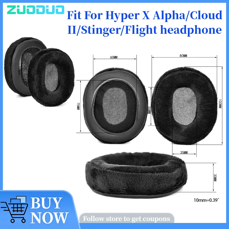 Replacement Ear pads for Hyper X Alpha/Cloud II/Stinger/Flight Headphones Memory Foam Ear Cushions headset Gamer Leather case
Replacement Ear pads for Hyper X Alpha/Cloud II/Stinger/Flight Headphones Memory Foam Ear Cushions headset Gamer Leather case