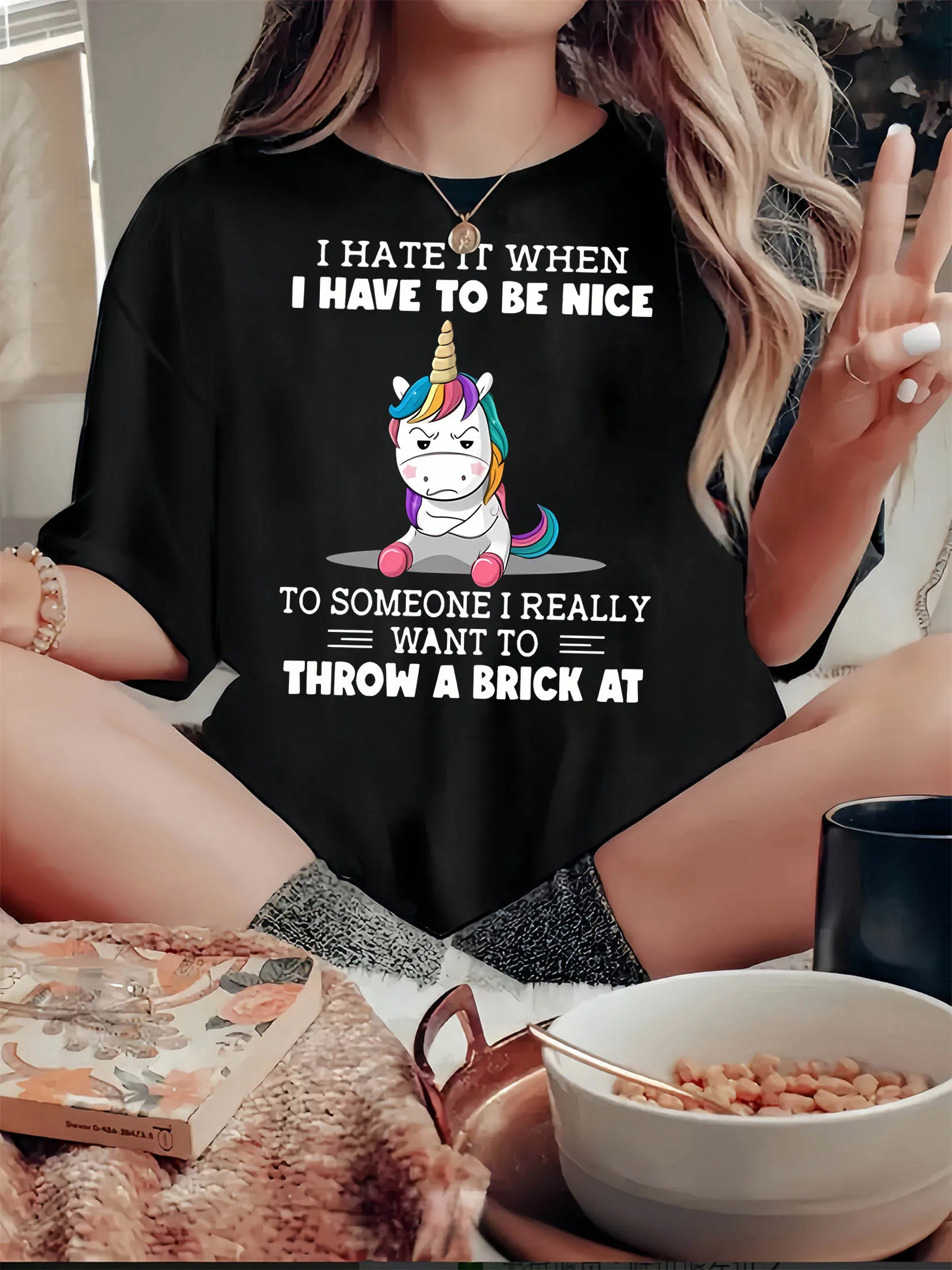Fun Unicorn Graphic Printing Summer Autumn Winter Cotton Men's and Women's T-Shirts Short Sleeves Luxury Outdoor Sports Brand
Fun Unicorn Graphic Printing Summer Autumn Winter Cotton Men's and Women's T-Shirts Short Sleeves Luxury Outdoor Sports Brand