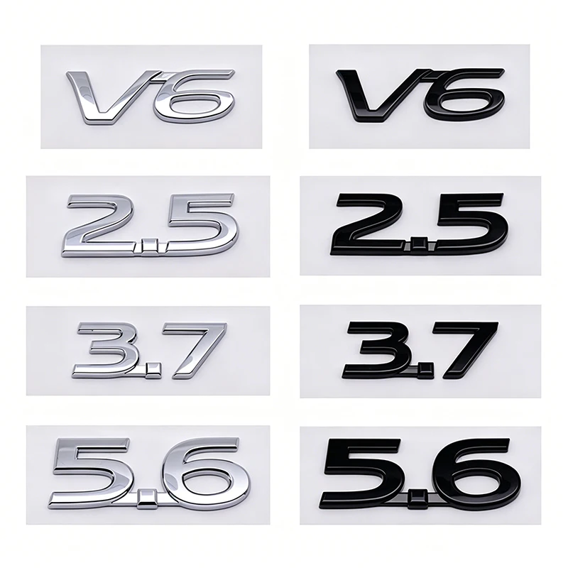 3D ABS V6 2.5 3.7 5.6 Emblem Car Sticker Rear Trunk Badge Decal Sticker V6 2.5 3.7 5.6 Displacement Sticker Car Accessories
3D ABS V6 2.5 3.7 5.6 Emblem Car Sticker Rear Trunk Badge Decal Sticker V6 2.5 3.7 5.6 Displacement Sticker Car Accessories