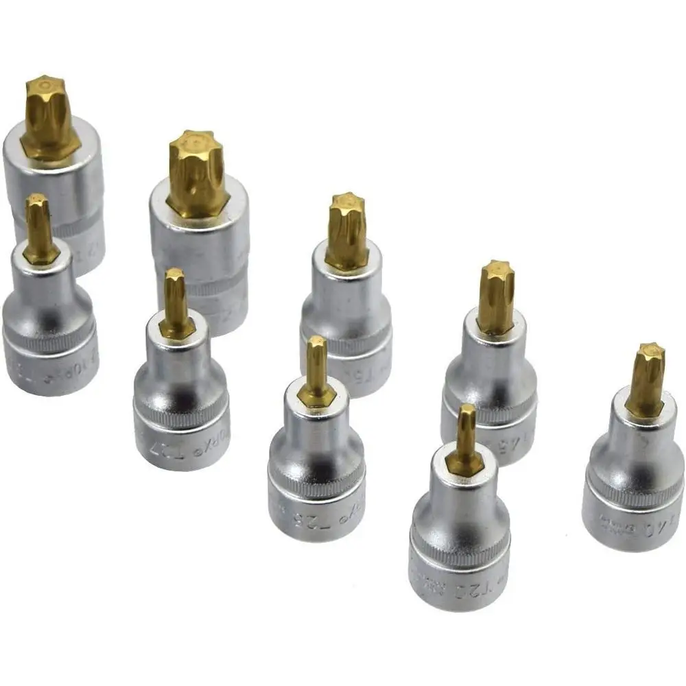 9-Piece Torx T20-T60 Screwdriver and Socket Set