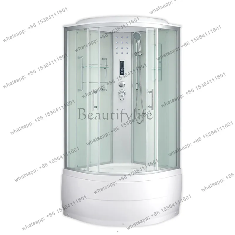 Integral shower room bathroom glass partition toilet integrated wet and dry separation household
Integral shower room bathroom glass partition toilet integrated wet and dry separation household