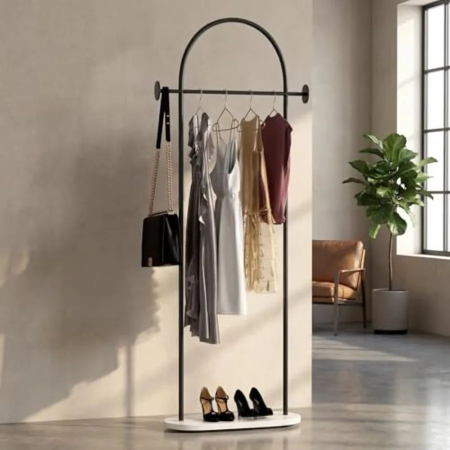 Black Clothing Racks Modern Industrial Clothes Rack with Shelf Heavy Duty Freestanding Coat Rack Metal Coat Hanger Stand with H
Black Clothing Racks Modern Industrial Clothes Rack with Shelf Heavy Duty Freestanding Coat Rack Metal Coat Hanger Stand with H