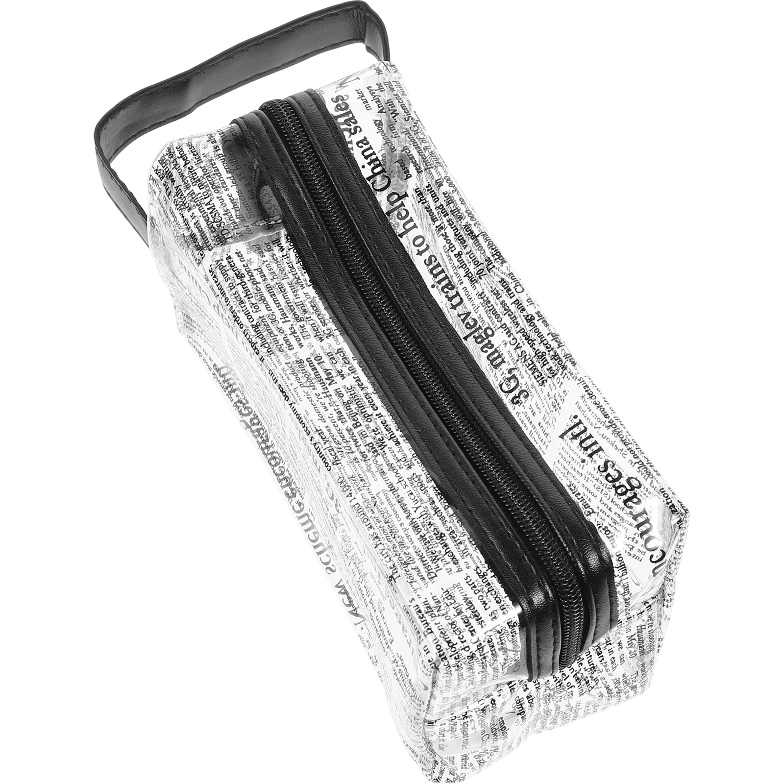 Transparent Newspaper Print Makeup Bag Large Capacity PVC Pouch Waterproof Travel Storage For Cosmetics Toiletries
Transparent Newspaper Print Makeup Bag Large Capacity PVC Pouch Waterproof Travel Storage For Cosmetics Toiletries