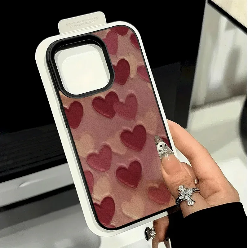 Pink Love Heart Pattern Lychee Texture Soft Cover For iPhone 17 16 15 14 Plus 13 12 11 Pro Max 17 Air Shockproof Bumper Case
Pink Love Heart Pattern Lychee Texture Soft Cover For iPhone 17 16 15 14 Plus 13 12 11 Pro Max 17 Air Shockproof Bumper Case