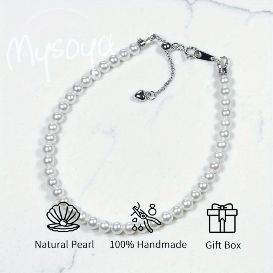 Mysoya Ak Freshwater Pearl 4-5mm with Gift Box - Perfect Gift for Her/ Him Ideal for Birthdays, Weddings, and Valentine's Day
Mysoya Ak Freshwater Pearl 4-5mm with Gift Box - Perfect Gift for Her/ Him Ideal for Birthdays, Weddings, and Valentine's Day