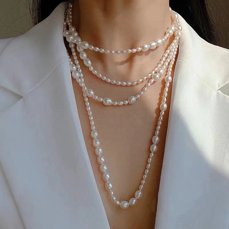 Natural Freshwater Pearl Sweater Chain Wholesale for Women Simple Fashion Versatile Accessories Niche Design Minimalist Style Ne
Natural Freshwater Pearl Sweater Chain Wholesale for Women Simple Fashion Versatile Accessories Niche Design Minimalist Style Ne