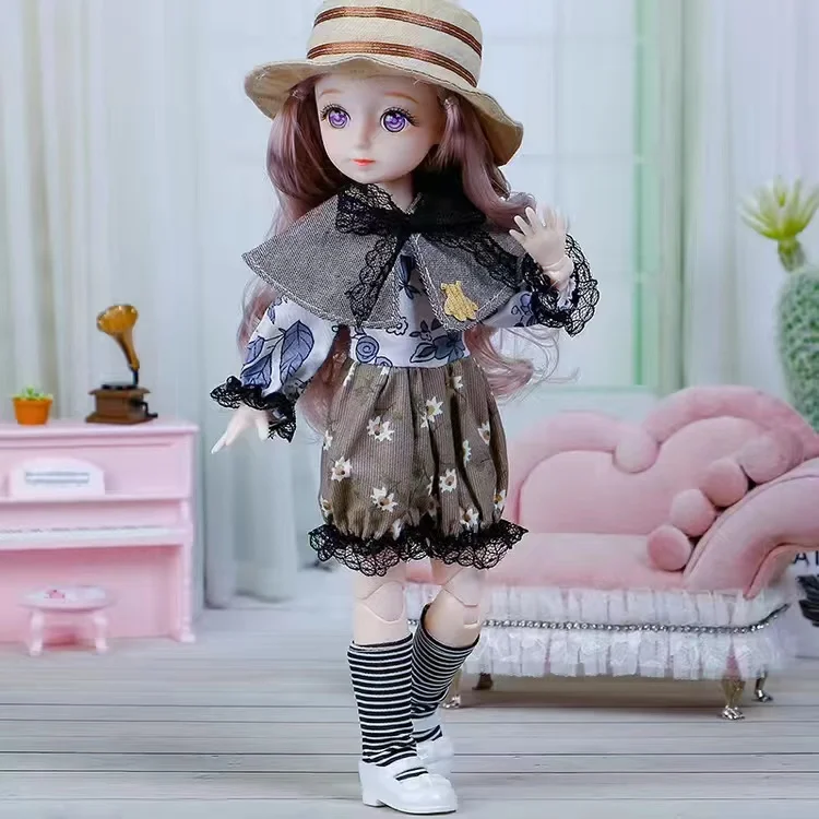 30cm Kawaii BJD Doll Girl 6 Points Joint Movable Doll with Fashion Clothes Soft Hair Dress Up Girl Toys Birthday Gift Doll New
30cm Kawaii BJD Doll Girl 6 Points Joint Movable Doll with Fashion Clothes Soft Hair Dress Up Girl Toys Birthday Gift Doll New