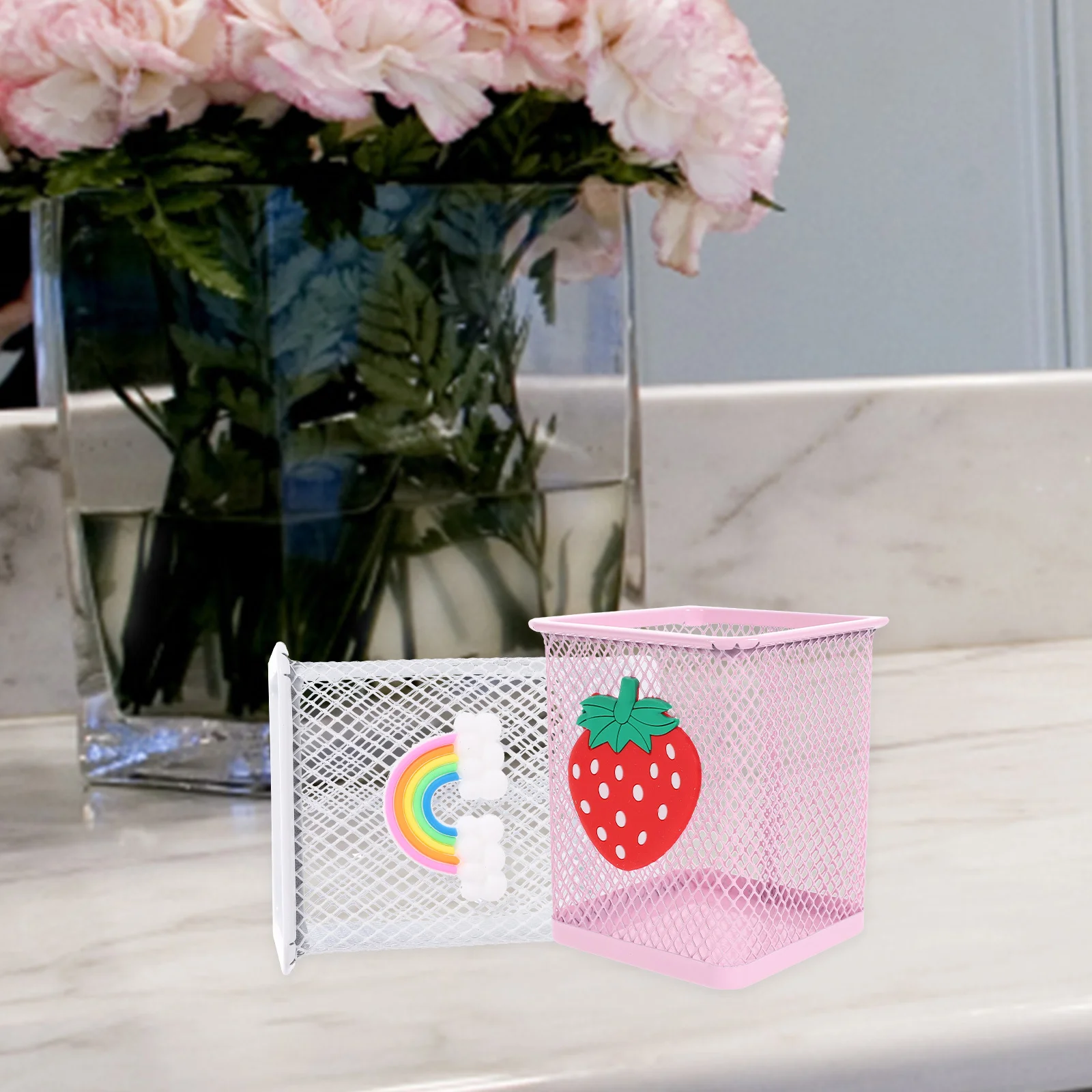 2Pcs Metal Pen Holder Desk Organizer Stable Mesh Pencil Holder Multi-Use Office Supplies Storage Bucket Office Organizers
2Pcs Metal Pen Holder Desk Organizer Stable Mesh Pencil Holder Multi-Use Office Supplies Storage Bucket Office Organizers