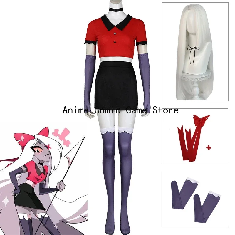 In Stock S-3XL Vaggie Hazbin Cosplay Costume Wig Hairwear Anime Hotel Uniform Halloween Party Outfits for Women
In Stock S-3XL Vaggie Hazbin Cosplay Costume Wig Hairwear Anime Hotel Uniform Halloween Party Outfits for Women
