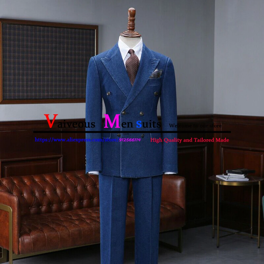 Customized Formal Denim Men Suit Set Daily Casual Jacket+Pants 2 Pieces Slim Fit Business Work Man Suits 2023 Costume Homme
Customized Formal Denim Men Suit Set Daily Casual Jacket+Pants 2 Pieces Slim Fit Business Work Man Suits 2023 Costume Homme
