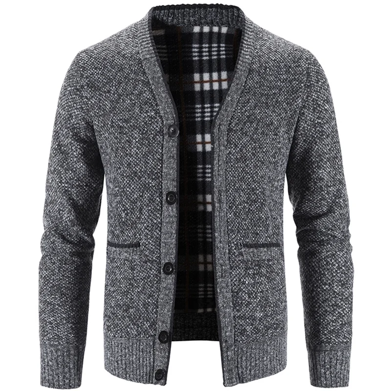 Brand Men's Knit Cardigan Autumn Winter Business Sweater Coat Man Clothes Luxury Brand Button Fleece Lined Male Knitting Jackets
Brand Men's Knit Cardigan Autumn Winter Business Sweater Coat Man Clothes Luxury Brand Button Fleece Lined Male Knitting Jackets