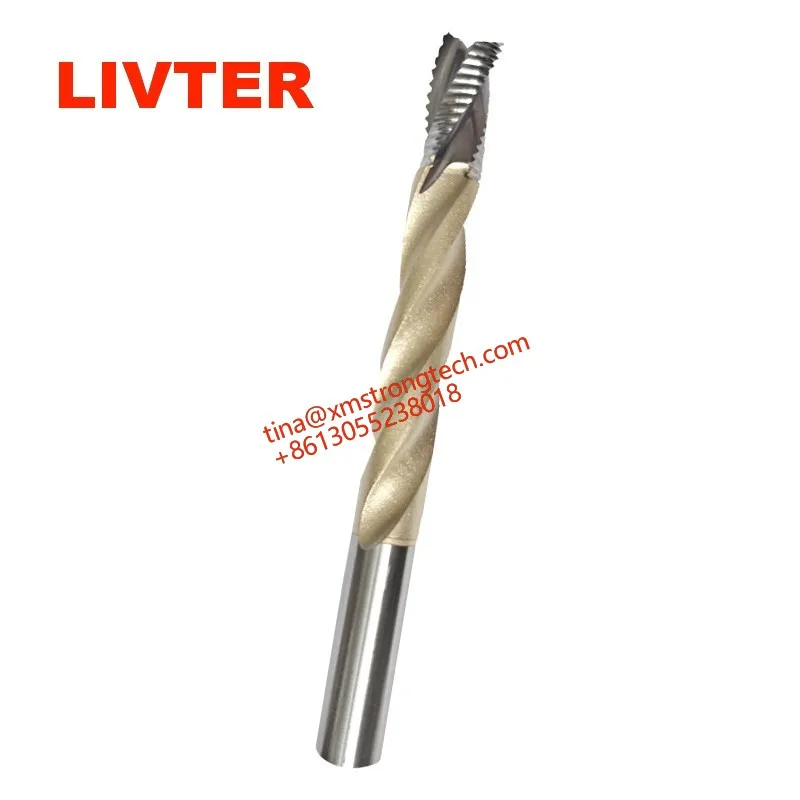 LIVTER Carbide Roughing End Mill Three Flute CNC Wooden Door Lock Milling Cutter
LIVTER Carbide Roughing End Mill Three Flute CNC Wooden Door Lock Milling Cutter