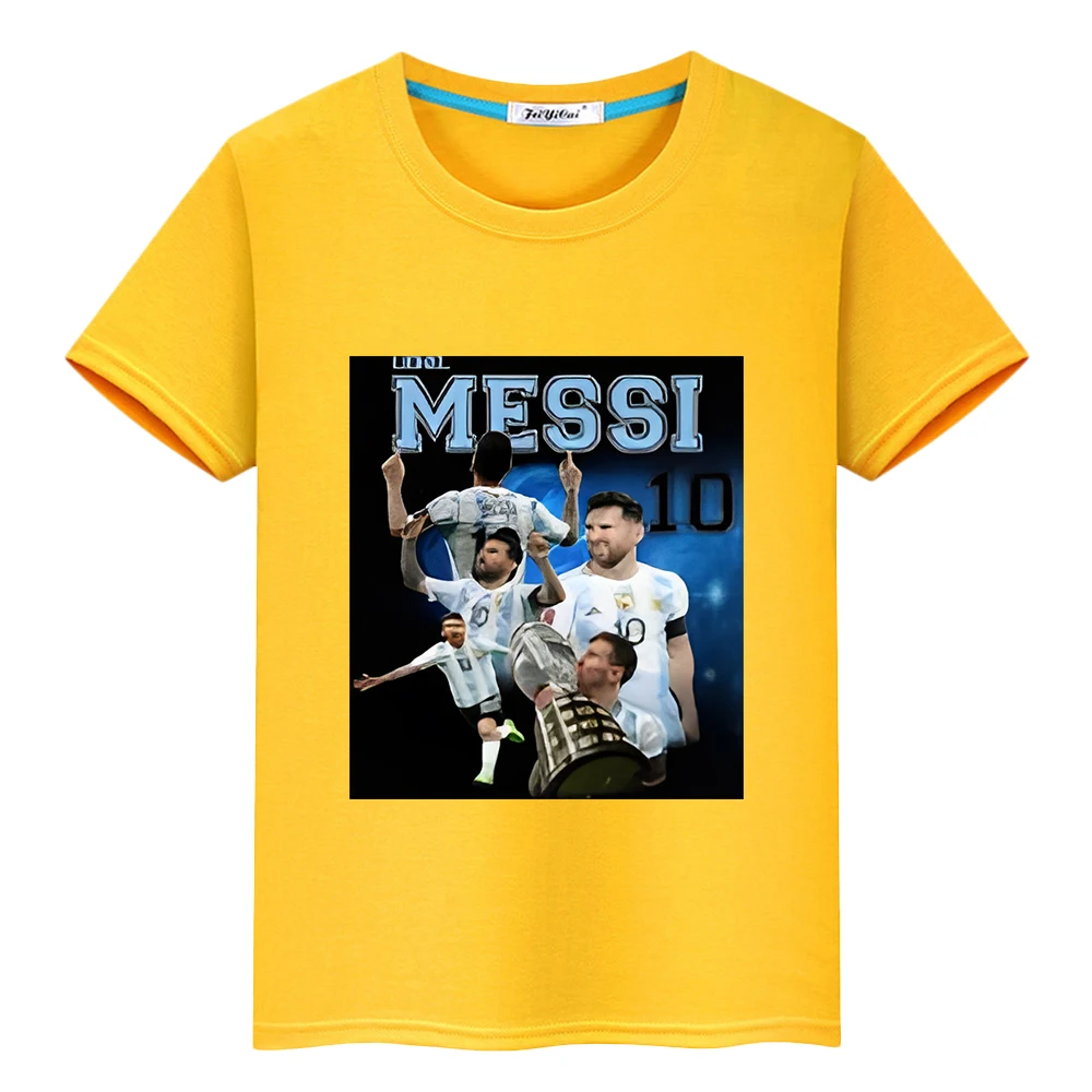 Football printed messi avatar 100%Cotton T-shirt Cute Tops y2k one piece Casual Short Kawaii boys anime Tees kids clothes girls
Football printed messi avatar 100%Cotton T-shirt Cute Tops y2k one piece Casual Short Kawaii boys anime Tees kids clothes girls