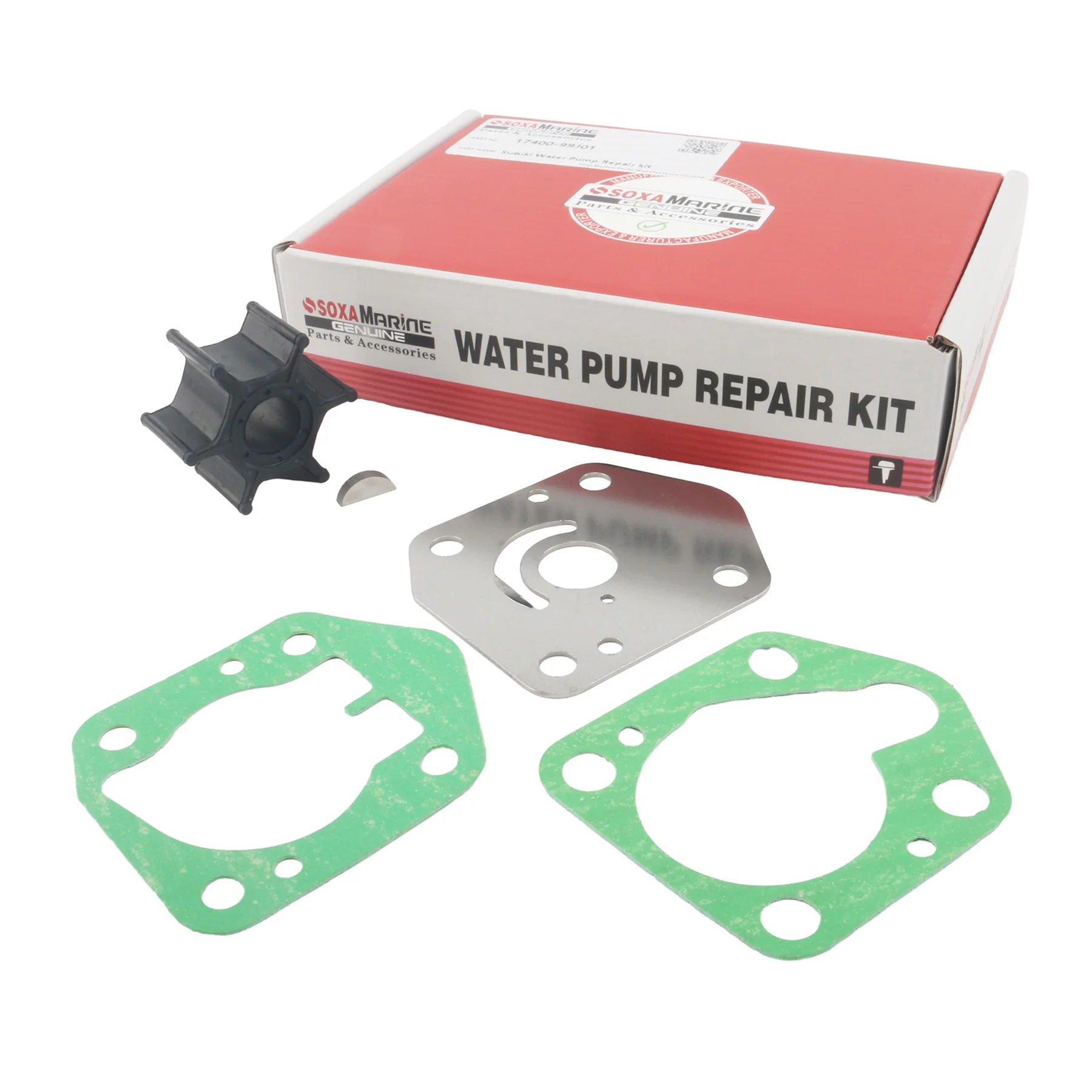 Fits for Suzuki 4-Stroke 8 9.9 15 20 HP Outboard Engines Water Pump Impeller Service Parts Kit Replaces 17400-99J00 17400-99J01
Fits for Suzuki 4-Stroke 8 9.9 15 20 HP Outboard Engines Water Pump Impeller Service Parts Kit Replaces 17400-99J00 17400-99J01