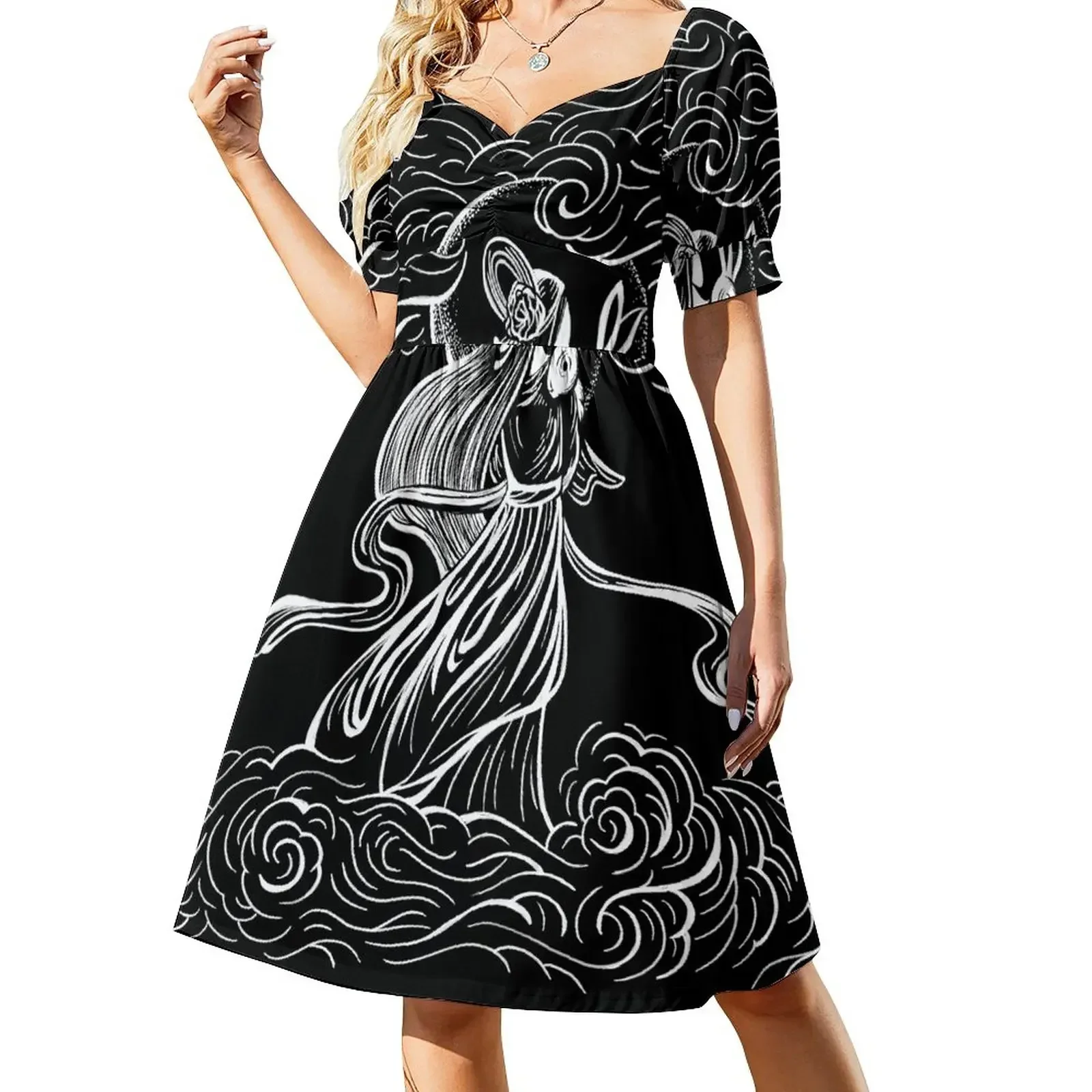Moon Goddess and Bunny Rabbit Short-Sleeved Dress Women's summer long dress summer dress women's summer dresses 2025
Moon Goddess and Bunny Rabbit Short-Sleeved Dress Women's summer long dress summer dress women's summer dresses 2025