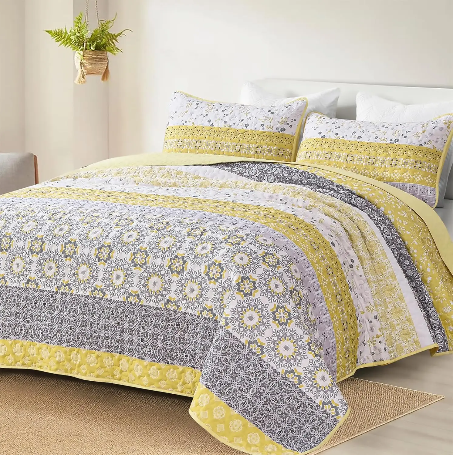 Комплект постельного белья Queen Yellow Bohemian Striped Patchwork с наволочками, легкое микрофибровое постельное белье с цветочным принтом 96"x90"
Комплект постельного белья Queen Yellow Bohemian Striped Patchwork с наволочками, легкое микрофибровое постельное белье с цветочным принтом 96"x90"