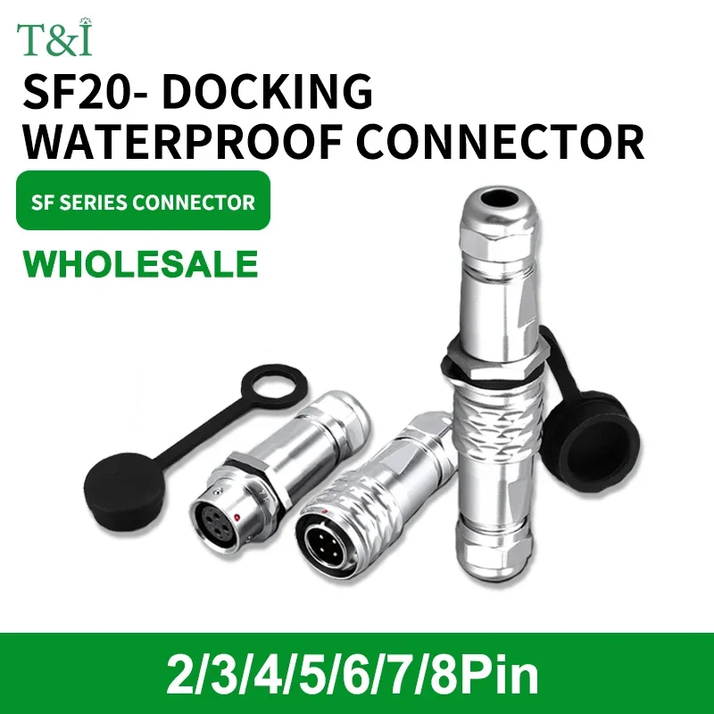 1 set(Male&Female) SF20 Aviation plug docking type 2/3/4/5/6/7/8/9/10/12pin waterproof connector copper core circular connector
1 set(Male&Female) SF20 Aviation plug docking type 2/3/4/5/6/7/8/9/10/12pin waterproof connector copper core circular connector
