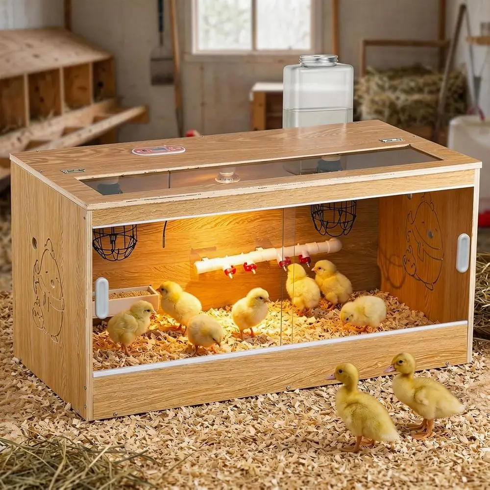 Brooder or Chicks, 32" Chicken Brooder with eeding & Watering System, Upgrade Sliding Door Design, Super Easy to Clean Up to 30
Brooder or Chicks, 32" Chicken Brooder with eeding & Watering System, Upgrade Sliding Door Design, Super Easy to Clean Up to 30