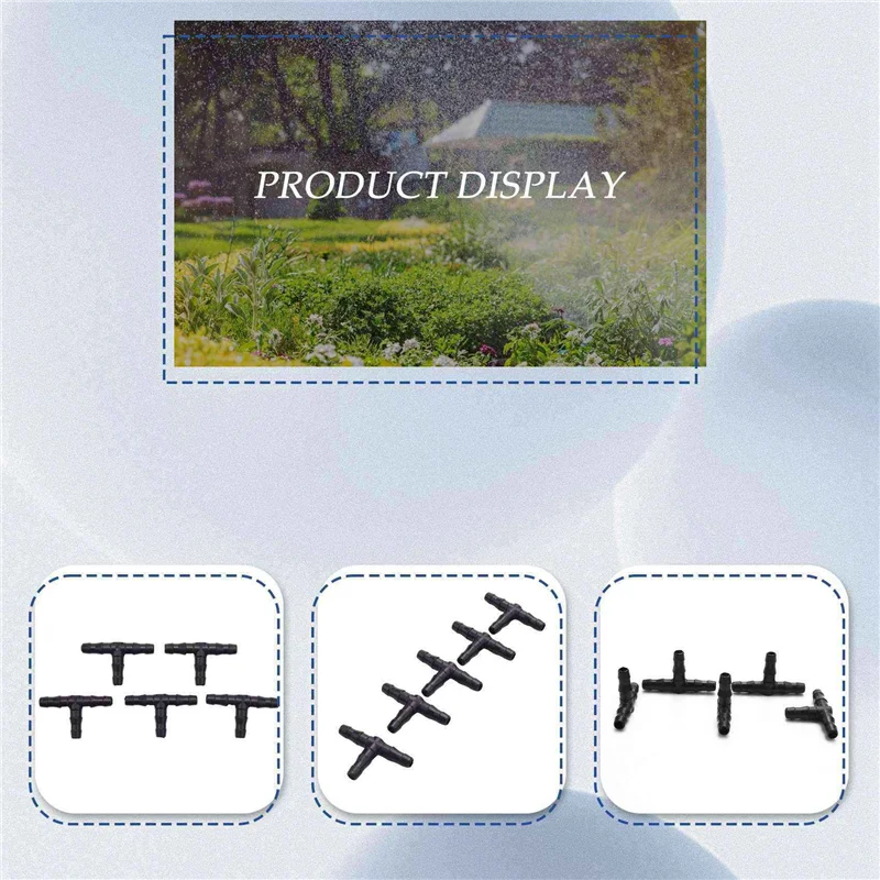 Колючие соединители для капельного орошения, универсальные тройники с колючками, 600 шт., подходят для капельной трубки 1/4 дюйма (4/7 мм тройник)-B51B 
Колючие соединители для капельного орошения, универсальные тройники с колючками, 600 шт., подходят для капельной трубки 1/4 дюйма (4/7 мм тройник)-B51B