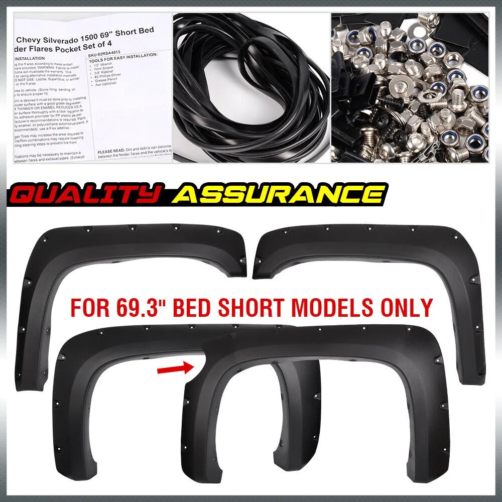 Fender Flares Pocket Style Textured Fit For 07-13 Chevy Silverado 1500 69 " United States
Fender Flares Pocket Style Textured Fit For 07-13 Chevy Silverado 1500 69 " United States