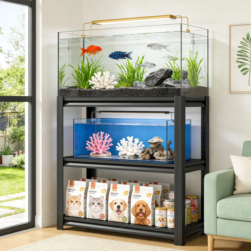 30-40 Gallon Metal Aquarium Stand, 3-Tier Heavy-Duty Adjustable Rack, 47.2"W×18"D×39"H, Home Office Use, Tank Not Included
30-40 Gallon Metal Aquarium Stand, 3-Tier Heavy-Duty Adjustable Rack, 47.2"W×18"D×39"H, Home Office Use, Tank Not Included