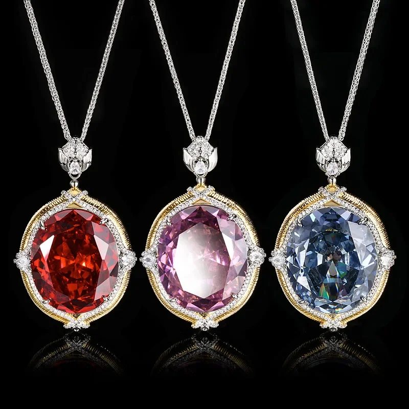 Vintage Gold Color 25*30mm Ruby Sapphire Quartz Big Pendant Necklace for Women Gemstone Cocktail Party Fine Jewelry Female Gift
Vintage Gold Color 25*30mm Ruby Sapphire Quartz Big Pendant Necklace for Women Gemstone Cocktail Party Fine Jewelry Female Gift