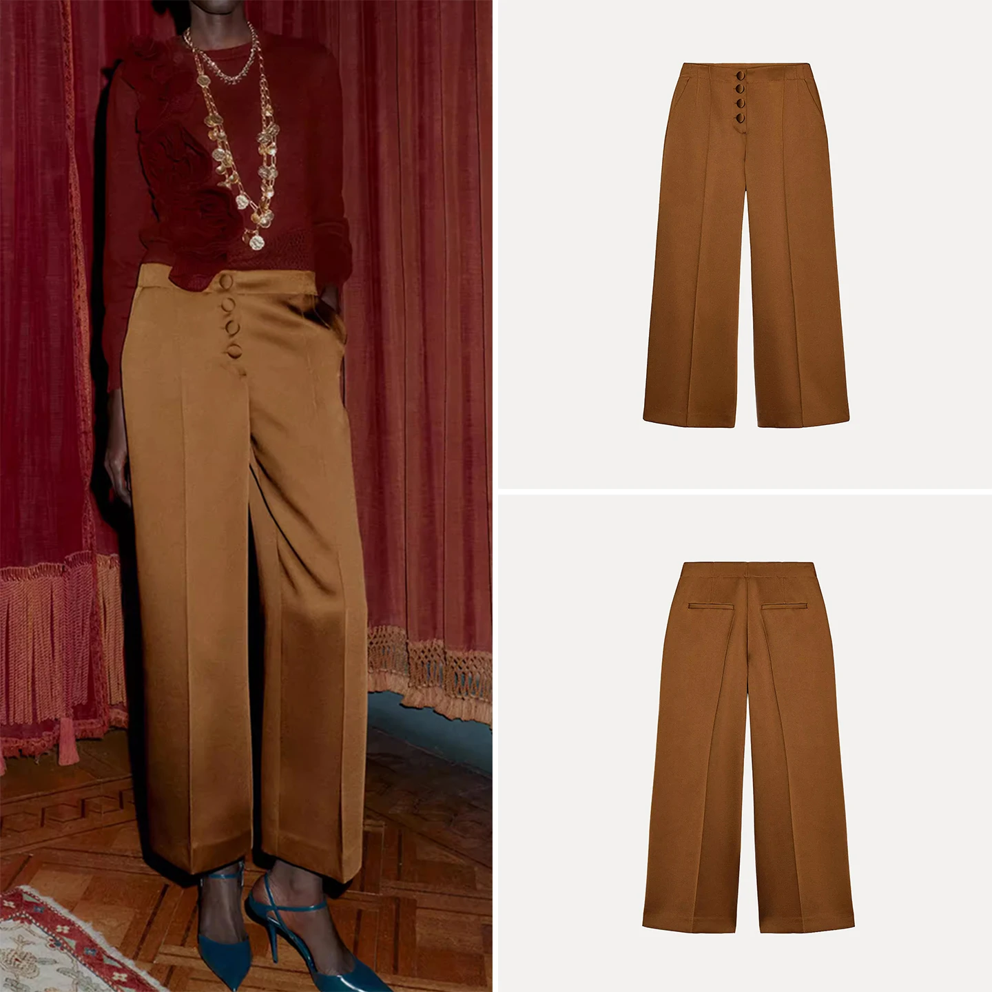 Новинка зимы 2029, широкие брюки с высокой талией, женские модные брюки Personali Temperament, длинные брюки для девочек
Новинка зимы 2029, широкие брюки с высокой талией, женские модные брюки Personali Temperament, длинные брюки для девочек