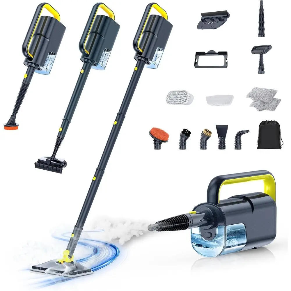 Паровая швабра 10-в-1 со съемным ручным отпаривателем, резервуар 350 мл, нагрев за 10 секунд, 248 ° Пароочиститель F, 2-уровневое управление и поворотная насадка
Паровая швабра 10-в-1 со съемным ручным отпаривателем, резервуар 350 мл, нагрев за 10 секунд, 248 ° Пароочиститель F, 2-уровневое управление и поворотная насадка