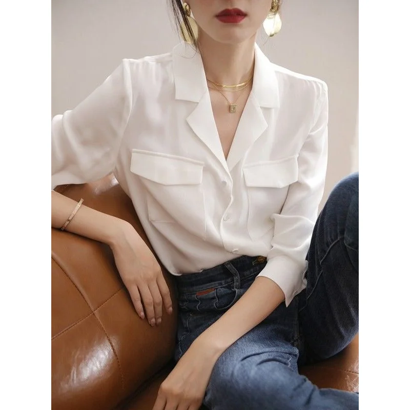 Blouses For Women Fashion 2025 Autumn Women'S Elegance Retro Thin Mid Sleeve Shirts Top Female Casual Shirt
Blouses For Women Fashion 2025 Autumn Women'S Elegance Retro Thin Mid Sleeve Shirts Top Female Casual Shirt