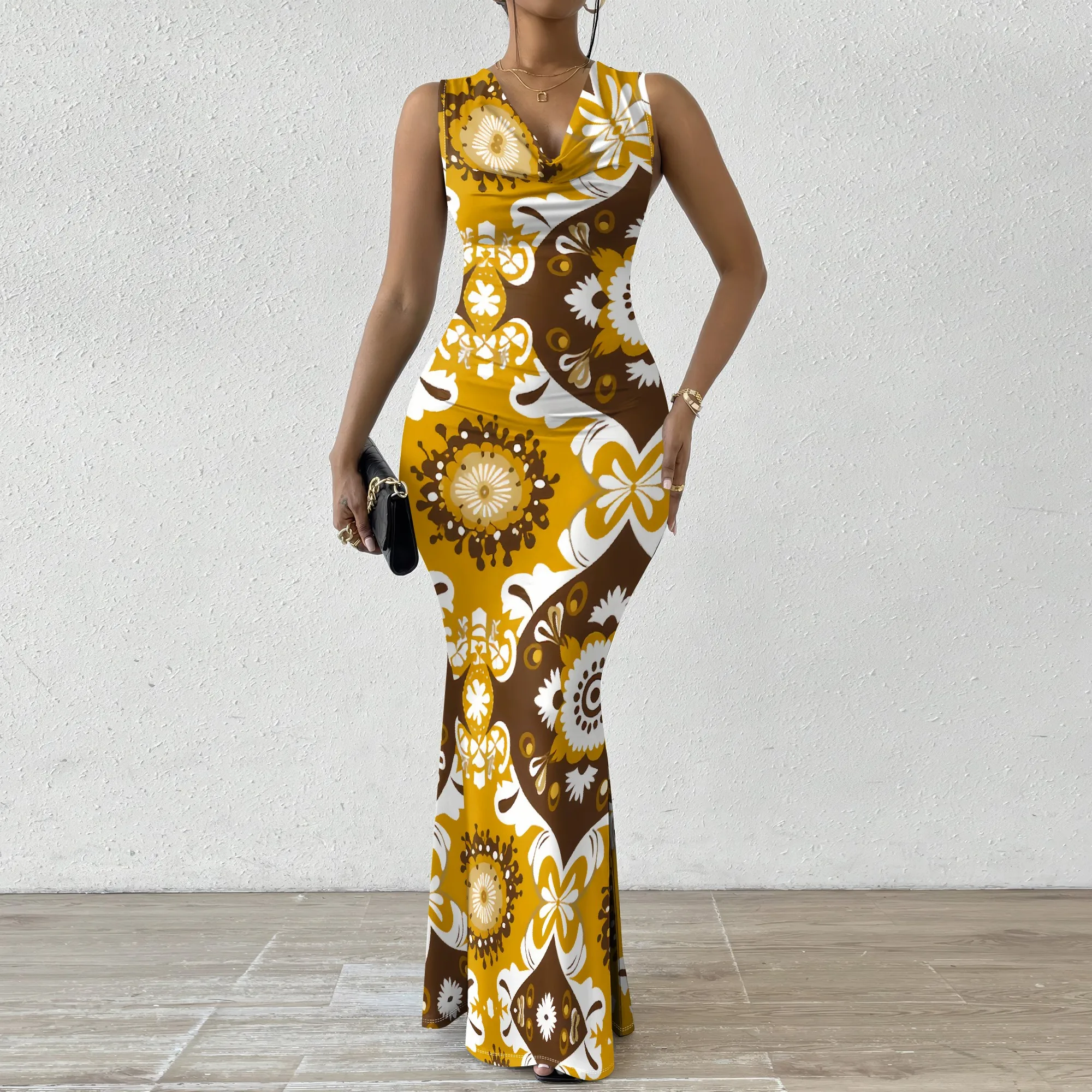 Floral Print Maxi Dress XS-2XL, Sleeveless V-Neck Dress for Women, Perfect for Fall Events & Casual Gatherings
Floral Print Maxi Dress XS-2XL, Sleeveless V-Neck Dress for Women, Perfect for Fall Events & Casual Gatherings