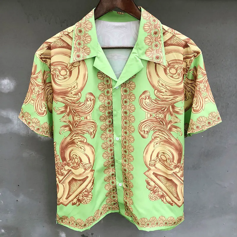Men Hawaiian Shirts Streetwear Gold Baroque Pattern Print Beach Shirt Summer Shirt Hip Hop Casual Tropical Holiday Tops
Men Hawaiian Shirts Streetwear Gold Baroque Pattern Print Beach Shirt Summer Shirt Hip Hop Casual Tropical Holiday Tops