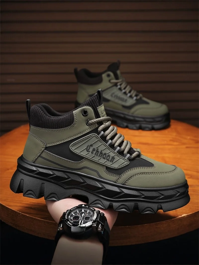 Trendy Leather Surface Boots Men's Casual Outdoor Sports Shoes Anti-Slip Winter Work Safety Shoes Comfortable All-Match
Trendy Leather Surface Boots Men's Casual Outdoor Sports Shoes Anti-Slip Winter Work Safety Shoes Comfortable All-Match