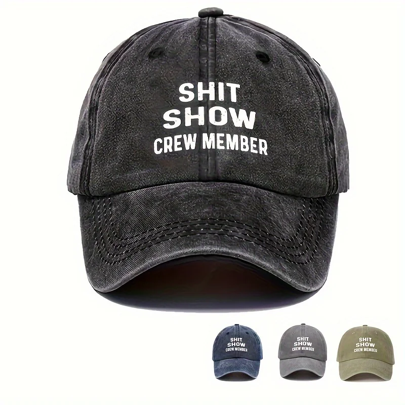 1 Printed SHIT SHOW CREW MEMBER Washed Baseball Cap Neutral Truck Hat Breathable Adjustable Golf Women's Summer Fashion Curved B
1 Printed SHIT SHOW CREW MEMBER Washed Baseball Cap Neutral Truck Hat Breathable Adjustable Golf Women's Summer Fashion Curved B