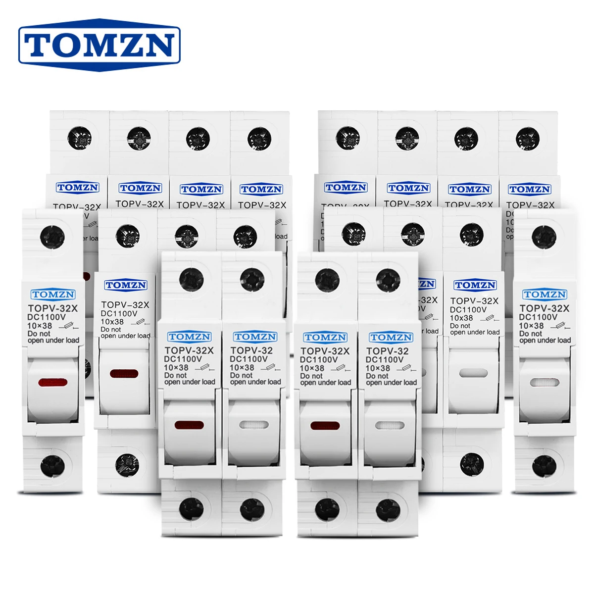 TOMZN 1P 2P 3P 4P 1100V DC Fuse Holder 10*38mm High Voltage PV TOPV-32X Base Photovoltaic System Protection Protector gPV NEW 
TOMZN 1P 2P 3P 4P 1100V DC Fuse Holder 10*38mm High Voltage PV TOPV-32X Base Photovoltaic System Protection Protector gPV NEW